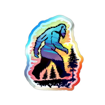 Sasquatch on the Run Holographic Sticker