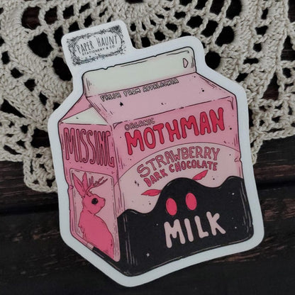 MOTHMAN Milk Carton Sticker