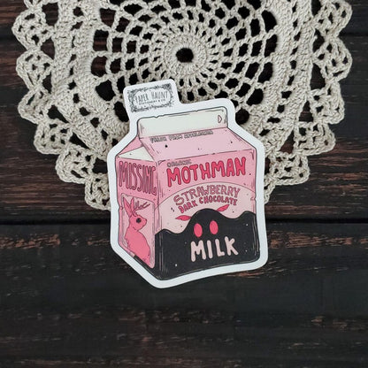 MOTHMAN Milk Carton Sticker