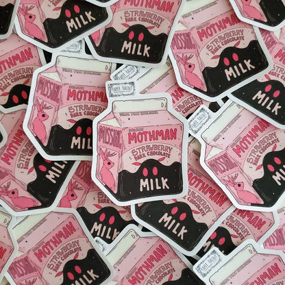MOTHMAN Milk Carton Sticker