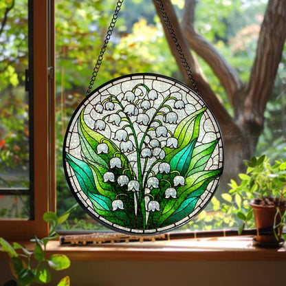 Lily Of Valley Flower Stained Glass Suncatcher