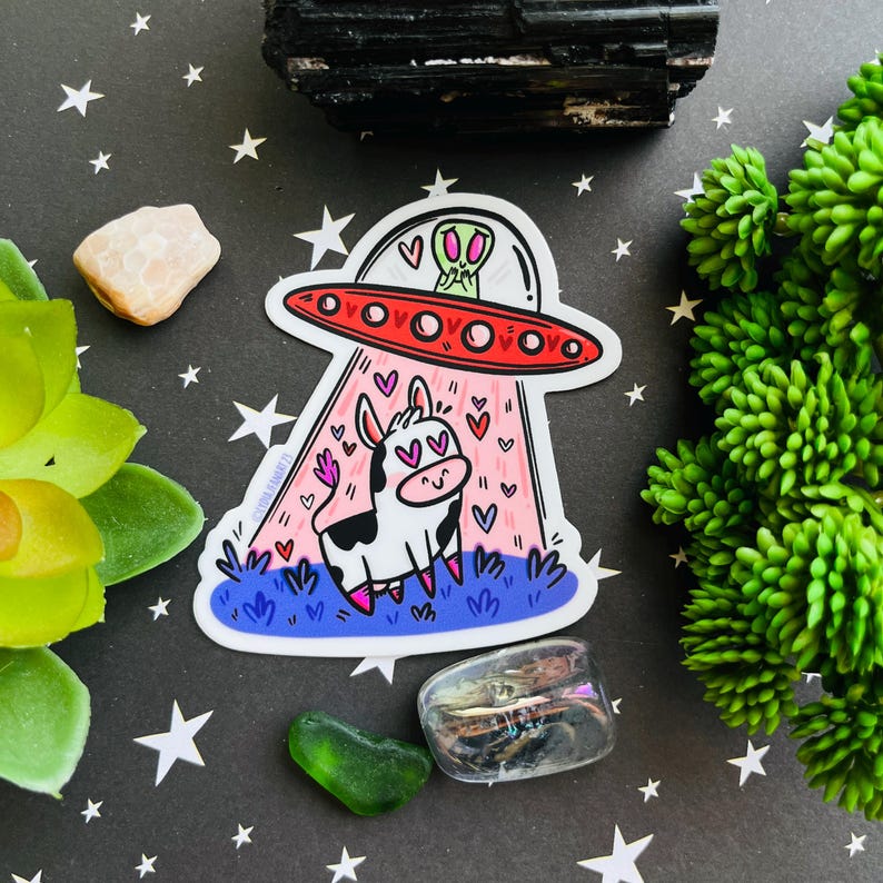 UFO Love Sticker