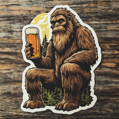 Retro Relaxation Sasquatch Sticker