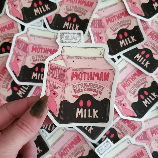 MOTHMAN Milk Carton Sticker