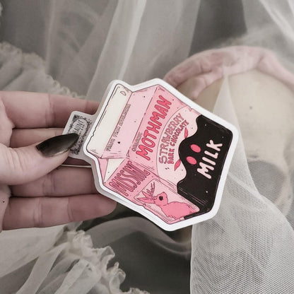 MOTHMAN Milk Carton Sticker