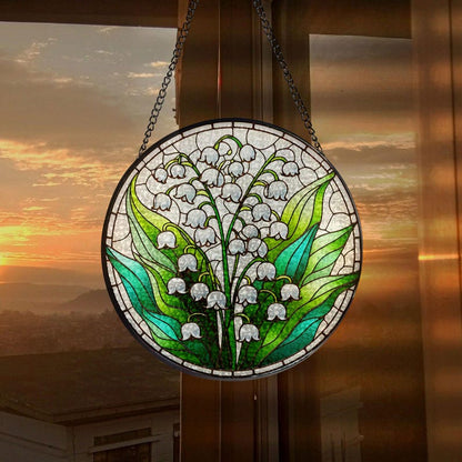 Lily Of Valley Flower Stained Glass Suncatcher