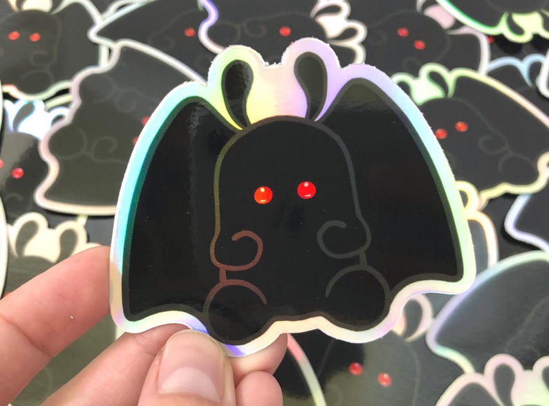Mothman Holographic Sticker