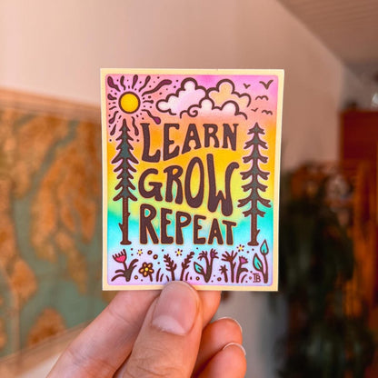 LEARN GROW REPEAT Sticker