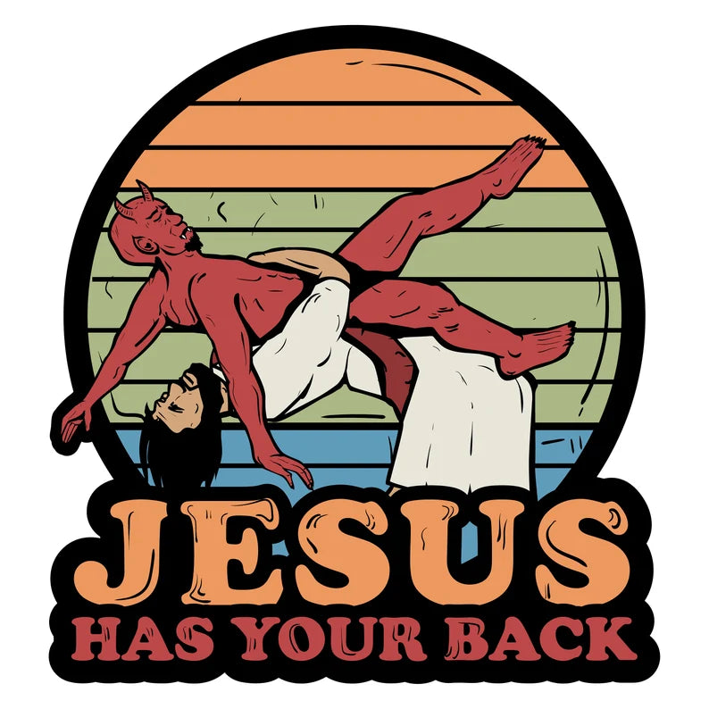 Jesus Has Your Back - Jesus Sticker
