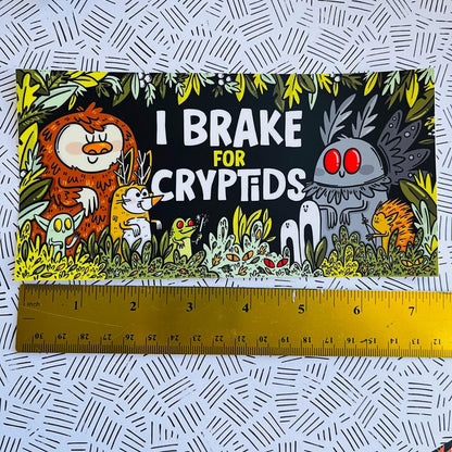Brake for Cryptids Car Bumper Sticker
