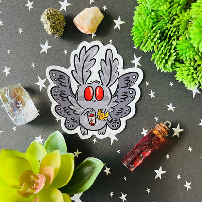 Mothman & Pet Moth Sticker