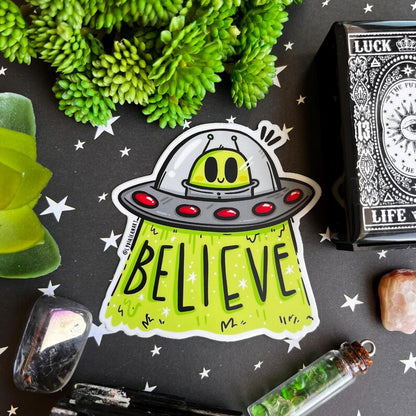 UFO Believer Vinyl Sticker