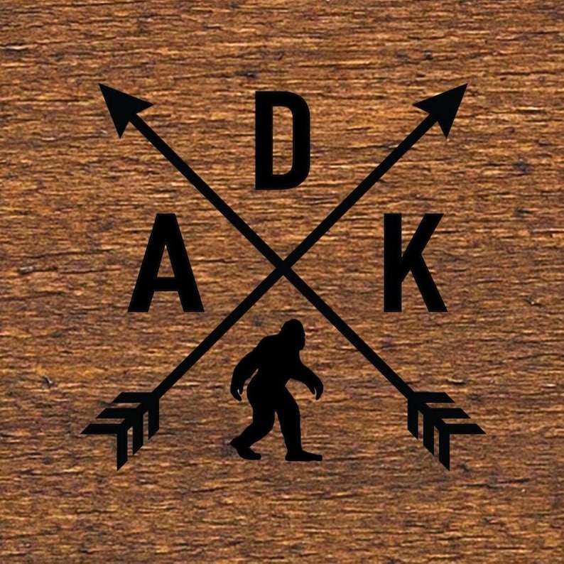 ADK Bigfoot Compass Arrow Sticker