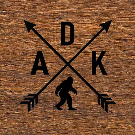 ADK Bigfoot Compass Arrow Sticker