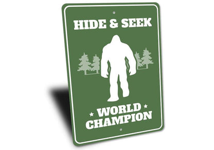 World Champion Bigfoot Metal Sign
