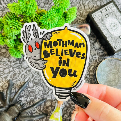 Mothman Believes In You Sticker