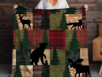 Forest Cozy Sherpa Blanket