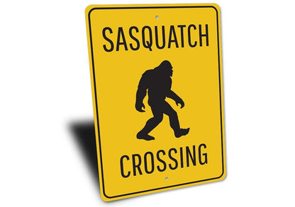 Sasquatch Sign, Sasquatch Crossings Metal Sign