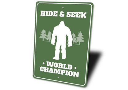 World Champion Bigfoot Metal Sign