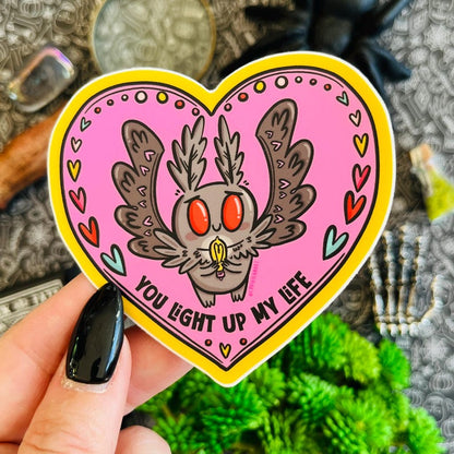 Lightbulb Mothman Sticker