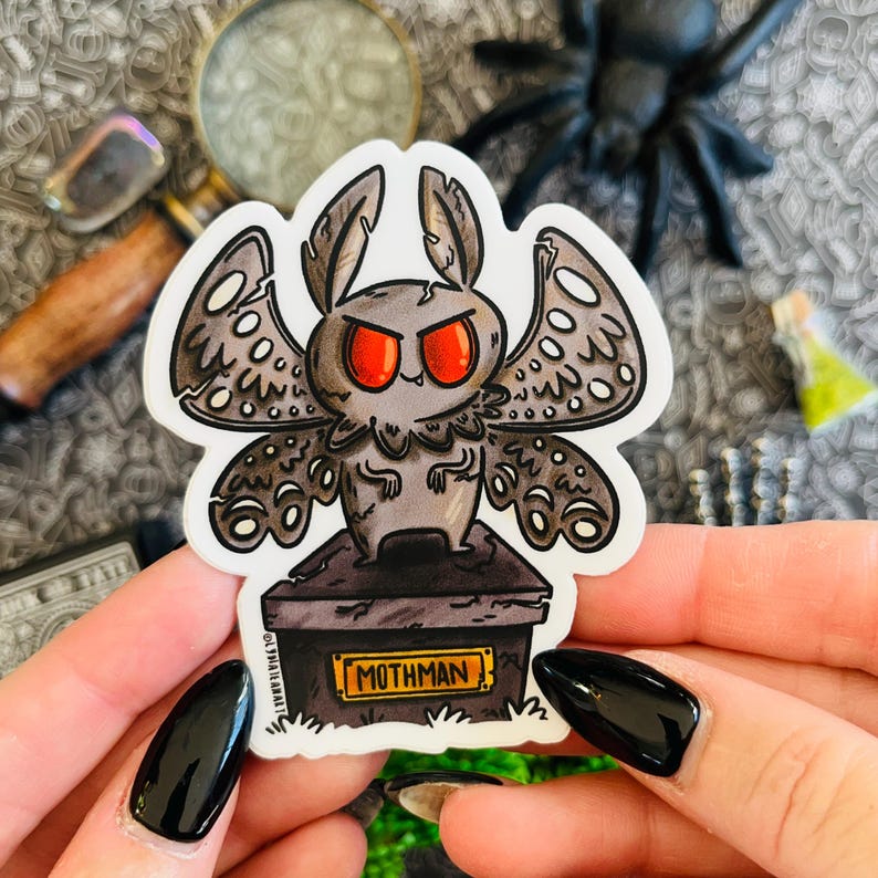 Mothman Monument Vinyl Sticker