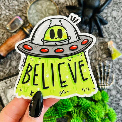UFO Believer Vinyl Sticker