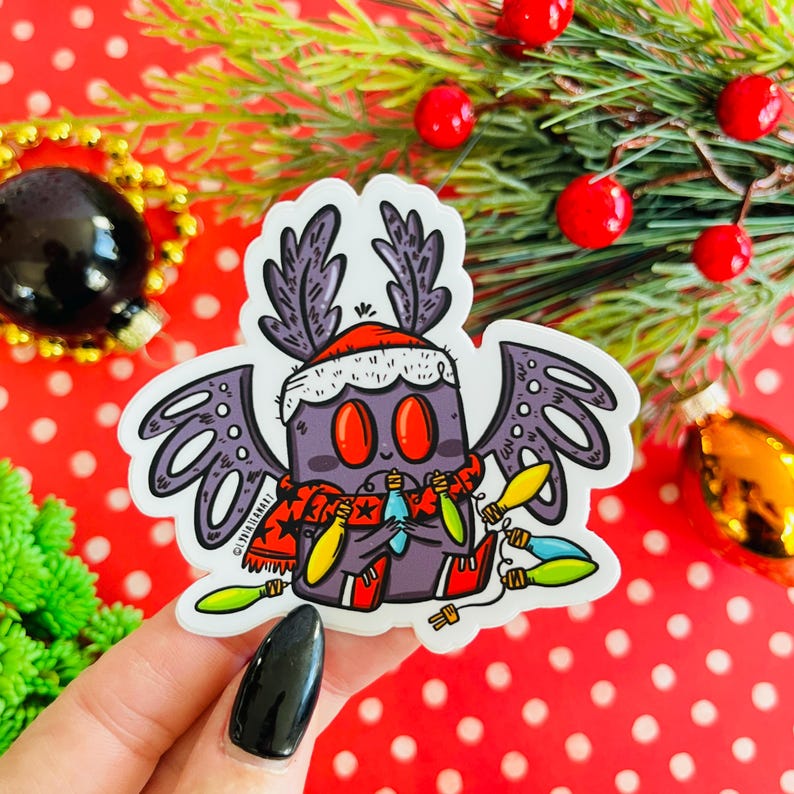 Festive Mothman Sticker