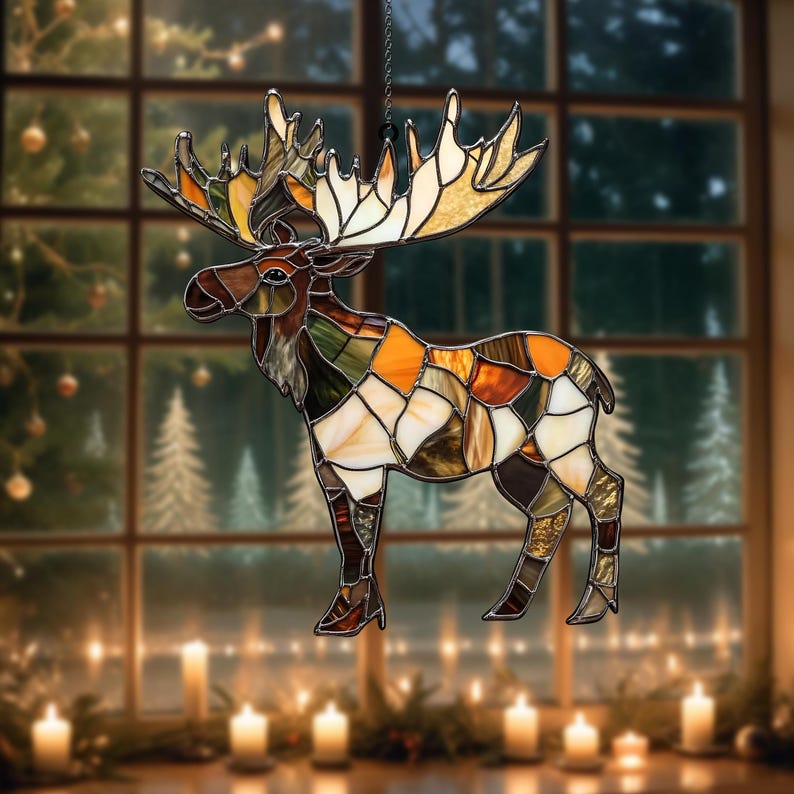 Hunting Moose ACRYLIC Window Handing