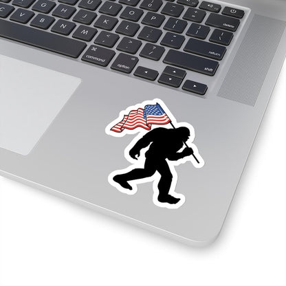 Bigfoot American Flag Sticker
