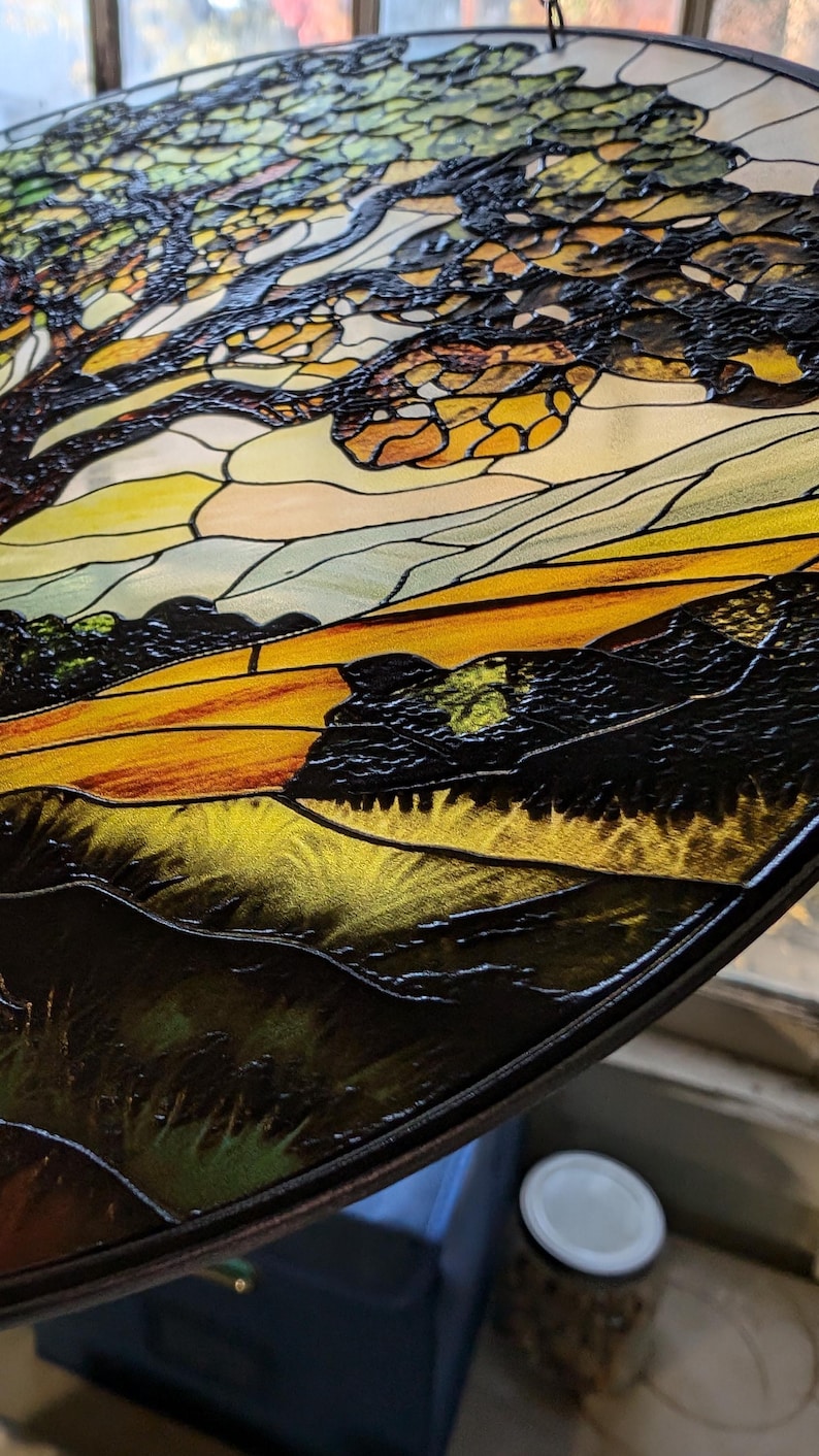 Mighty Oak Stained Glass Suncatcher