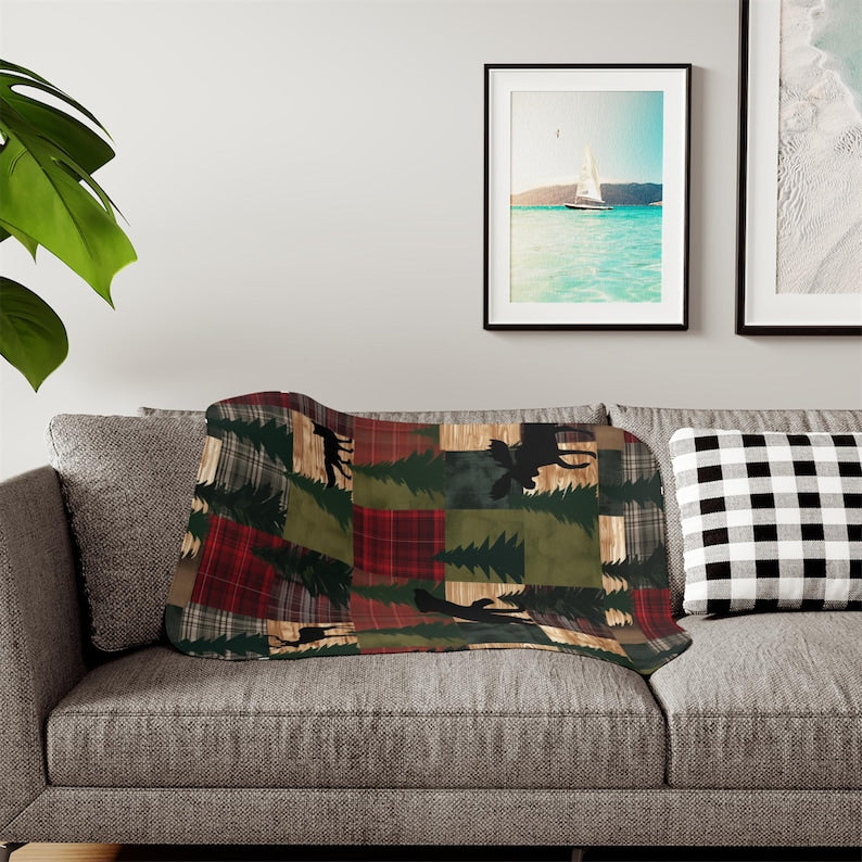 Forest Cozy Sherpa Blanket