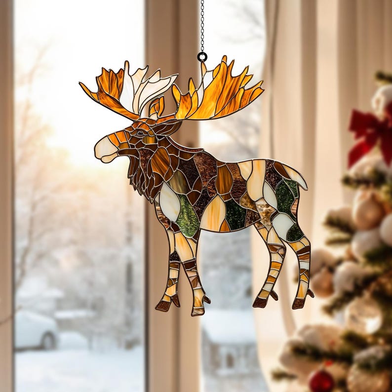 Hunting Moose ACRYLIC Window Handing