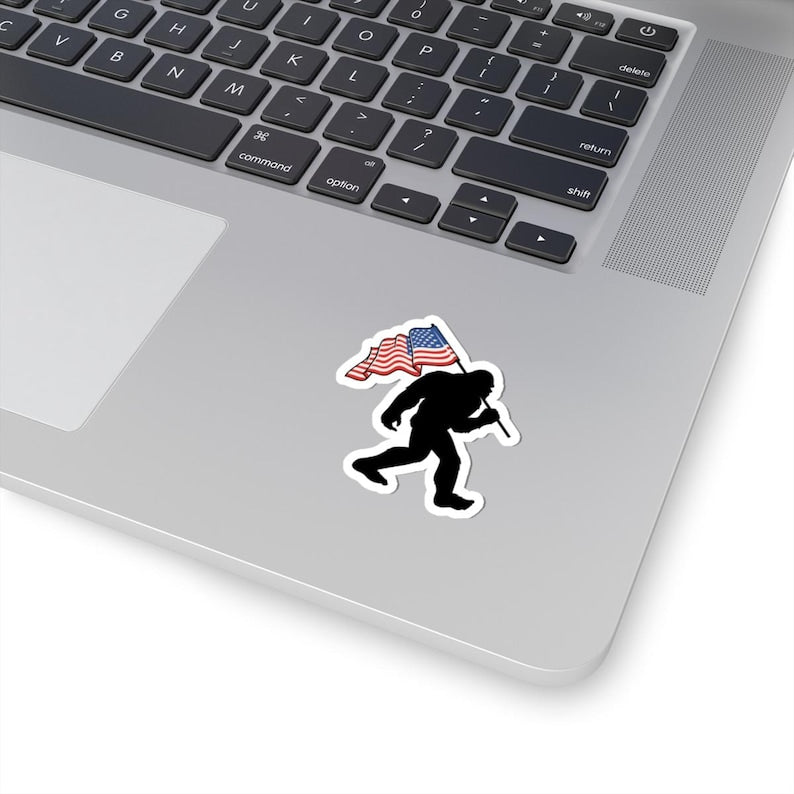 Bigfoot American Flag Sticker