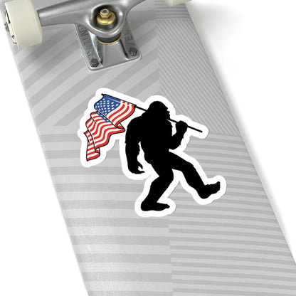 Bigfoot American Flag Sticker