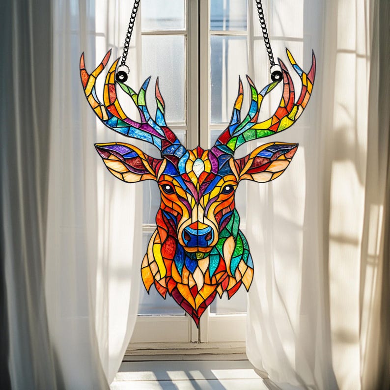 Colorful Deer ACRYLIC Window Hanging