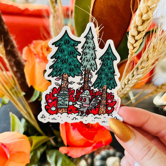 Mothman's Letter to Santa Sticker