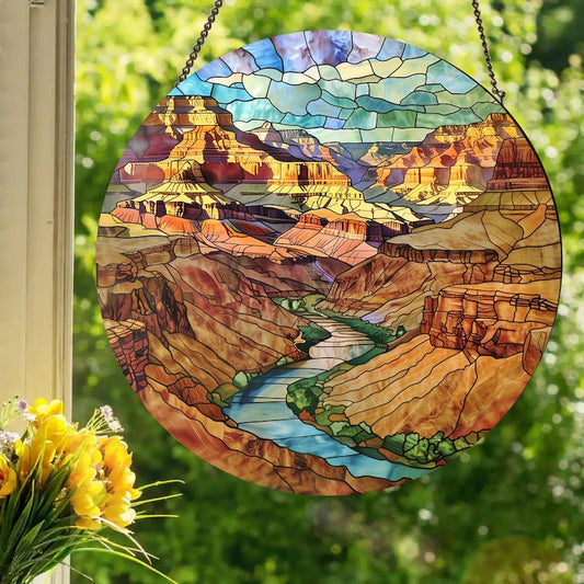 Grand Canyon Stained Glass Suncatcher