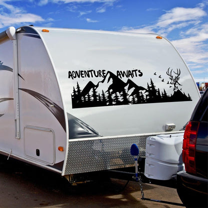 Camper RV Decal Snowtops Forest Vinyl Graphics