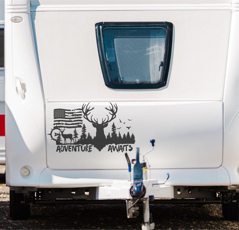 Adventure Awaits Camper RV Decal
