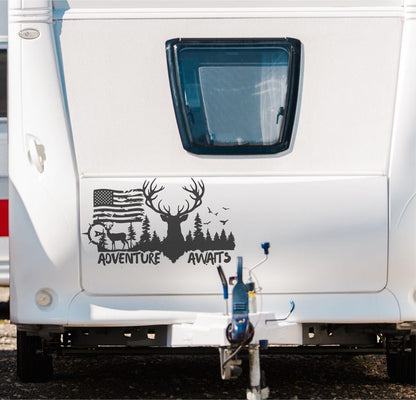 Adventure Awaits Camper RV Decal