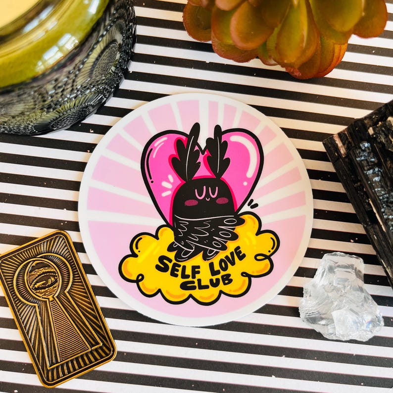 Mothman Self Love Vinyl Sticker