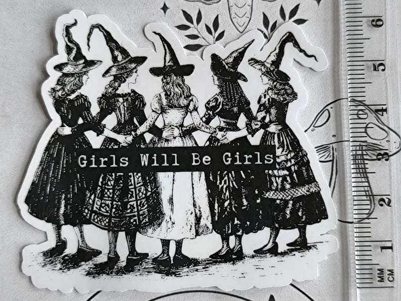 Girls will be Girls - Witch Sticker