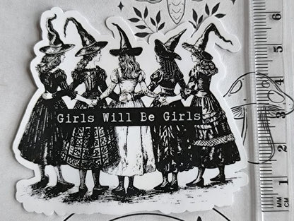 Girls will be Girls - Witch Sticker
