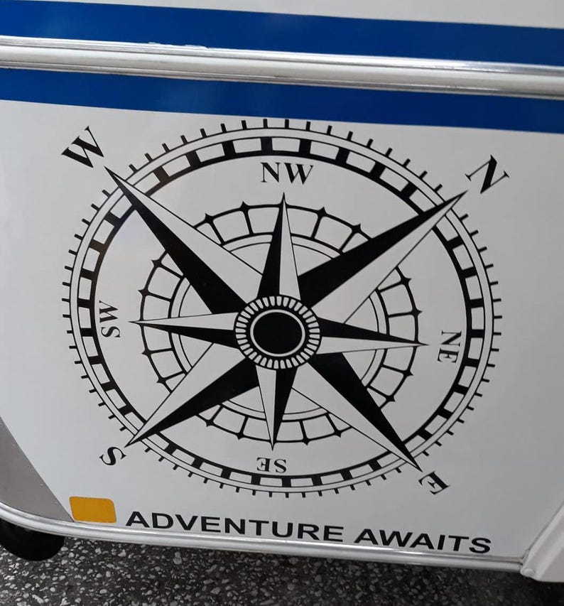 Compass Rose Camper RV Decal