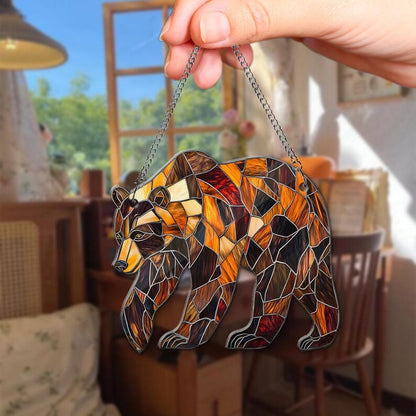 Bear Stained Glass Suncatcher