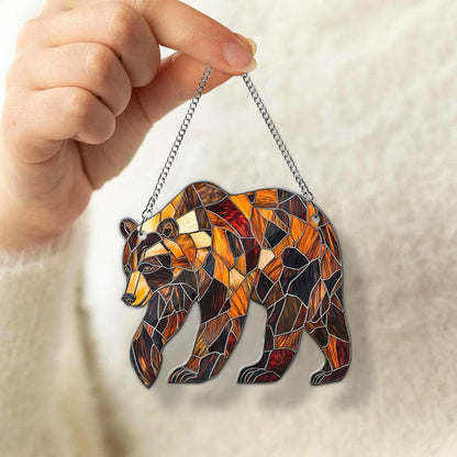 Bear Stained Glass Suncatcher