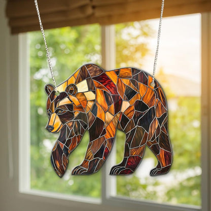 Bear Stained Glass Suncatcher