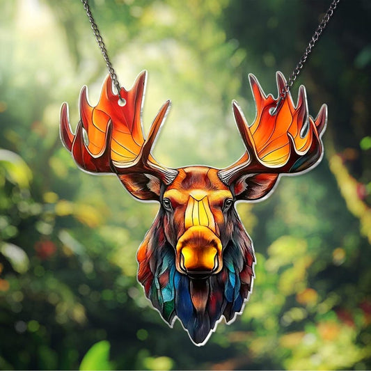 Hunting Moose ACRYLIC Window Hanging