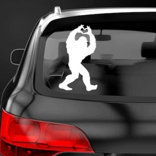 Bigfoot Heart Fingers Stickers