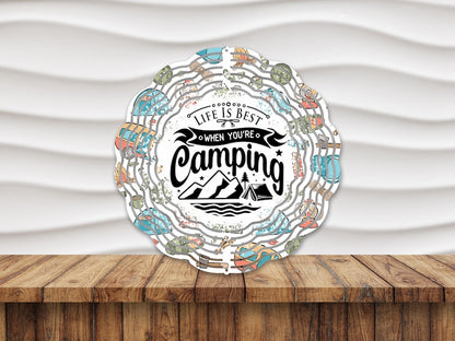 Life Is Best When You’re Camping Wind Spinner